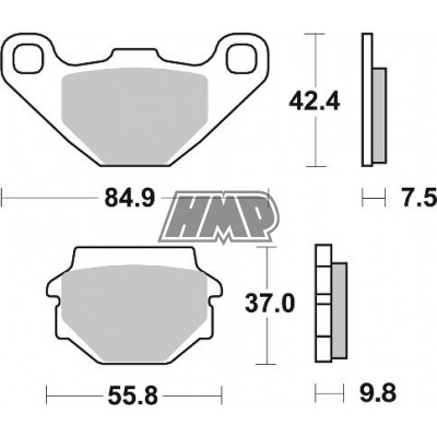 Pastilhas travão KAWASAKI KX 125 / 250 / 500 / KDX /AR/ESTRELLA/FX R/GPZ/KE/ KH/KL/KLR / KR/LX/Z/ZR/ SUZUKI WOLF 50 /ET/GN / GS /GSX/GT/NZ/RB/RG /TR/TRS/TU/ X4 / X3 / KTM GS / LC4 / MX / BATAVUS / LAVARDA / 546HF - SBS